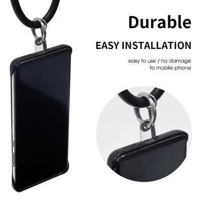 Universal Transparent Phone Tether Tab Cellphone Lanyard Straps Replacement Patches with Metal Ring Clear Hanging Cord Cards