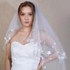 Elegant 2 Tiered Bridal Veils with Flower Studs Perfect For Wedding Ceremony And Bride PhotoShoots Occasion