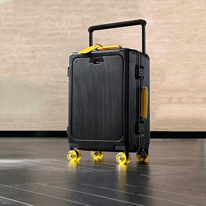 Drop-Resistant 24" Front-Opening Suitcase Set with Lock (20" Carry-On Included)
