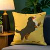Cute Animal Floral Decorations 2 Pillow Case Natural Linen Pillow Case Double-Sided Decor Sofa Pillowcase Home Decor