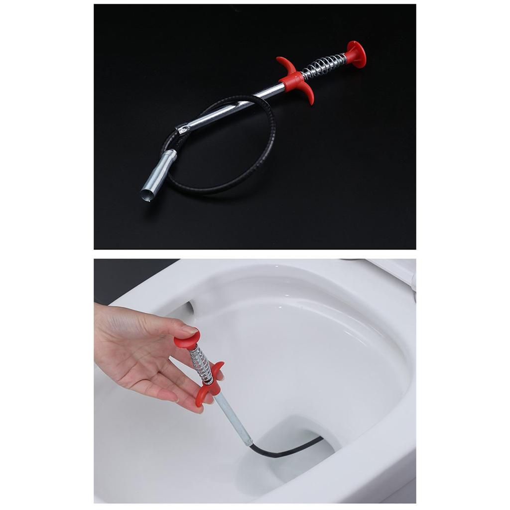 Drain Clog Remover 4 Claw Efficient Dredging Steel Wire Drain Hair Cleaner Tool for Toilet Bathroom