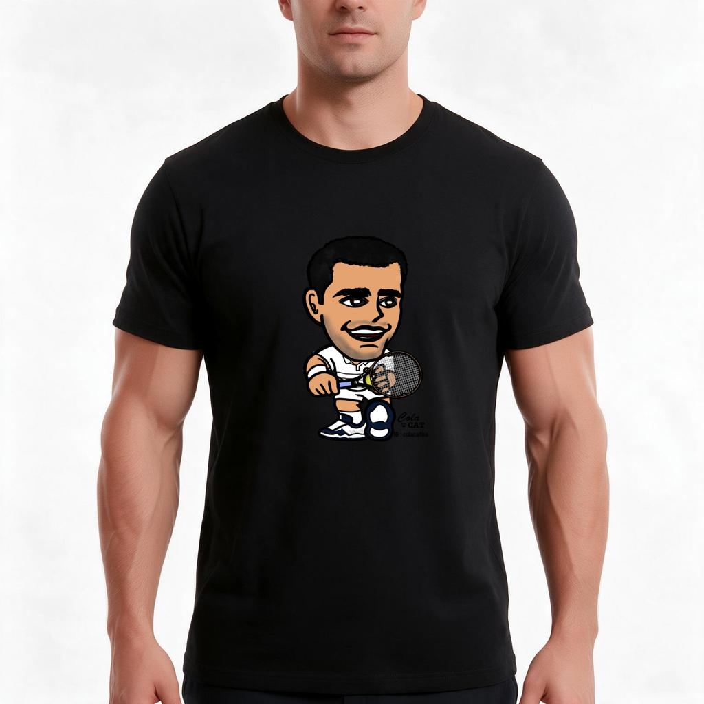 Pete Sampras Tshirt Summer Casual Cotton Tee Oversized Streetwear Tops Vintage Graphic Print Loose Fit Short Sleeve