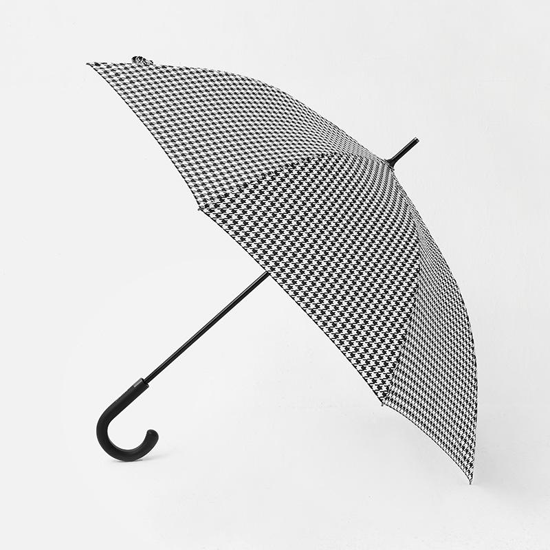 PARACHASE Větruodolný lehký deštník s kohoutí stopou - Dlouhá rukojeť, korejský styl, ochrana proti slunci a dešti, skládací design.