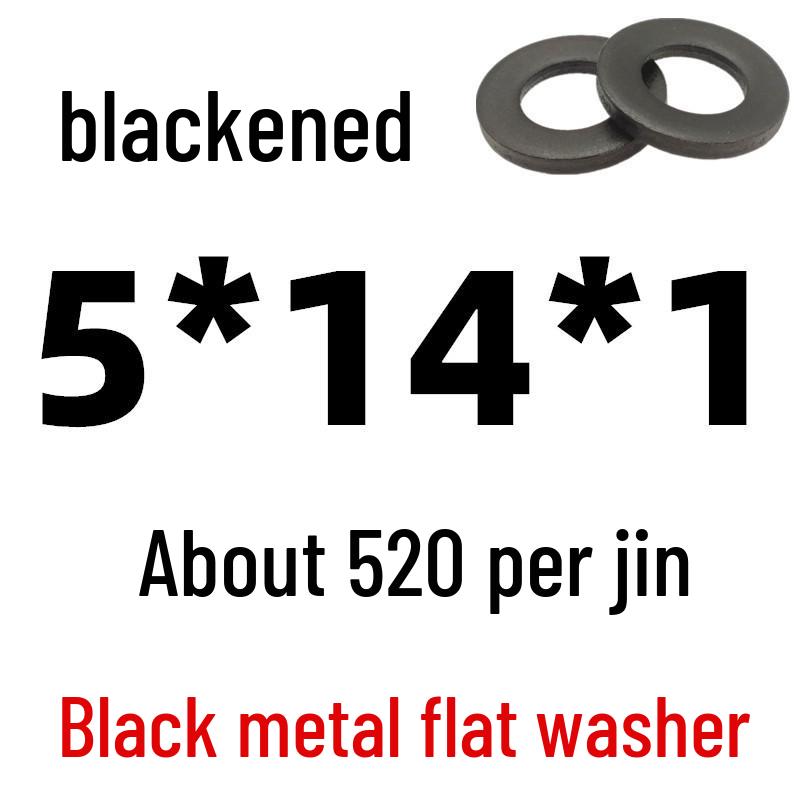 Thickened Black Iron Flat Washer for Screws, Non-standard Round Design