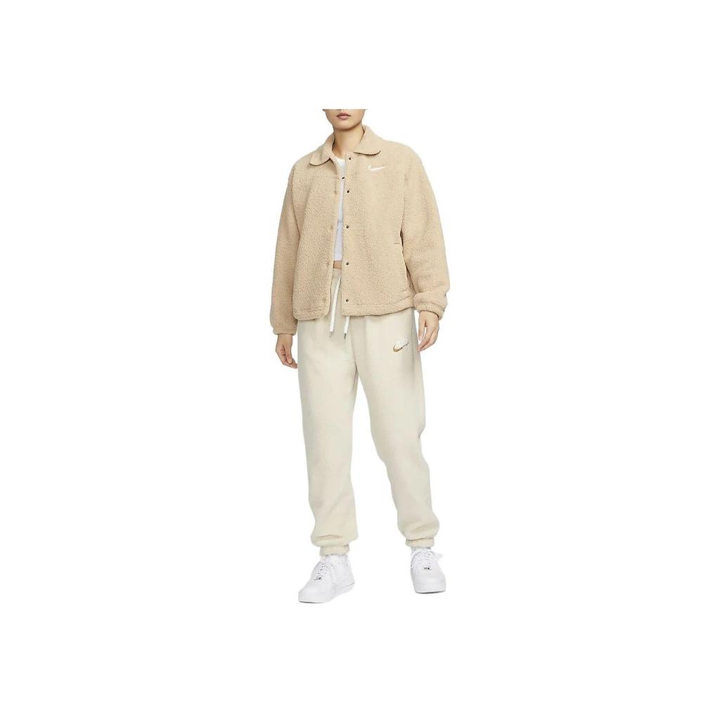 Nike Sportswear Fleece Jacket With Single-Breasted Collar Women Outerwear Maize FB8708-200