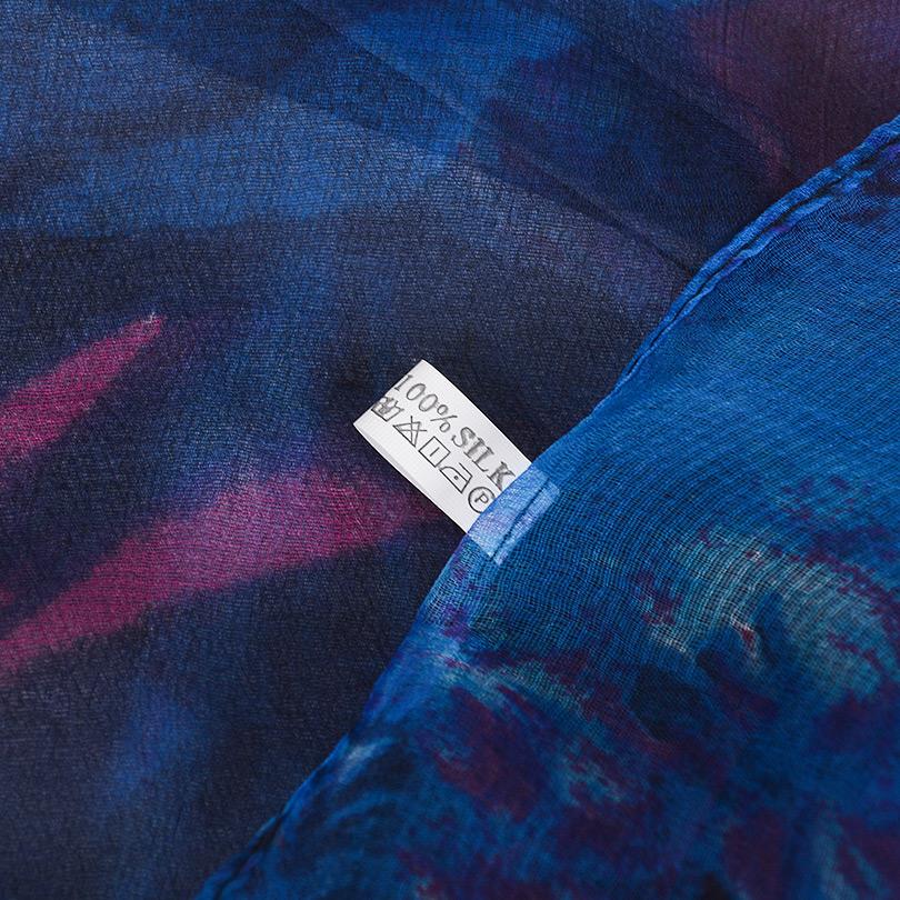 [BYSIFA] Ladies's Silk Scarf New Luxury Brand Blue Pink Long Scarves Elegant Pure Silk Neck Scarf Beach Shawls Cover-ups Foulard