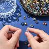 KitBeads 120Pcs Glass Teardrop Beads AB Color Water Drop Beads Top Drilled Faceted Tear Drop Shaped Beads for Jewelry Making Bracelet Necklace Crafts