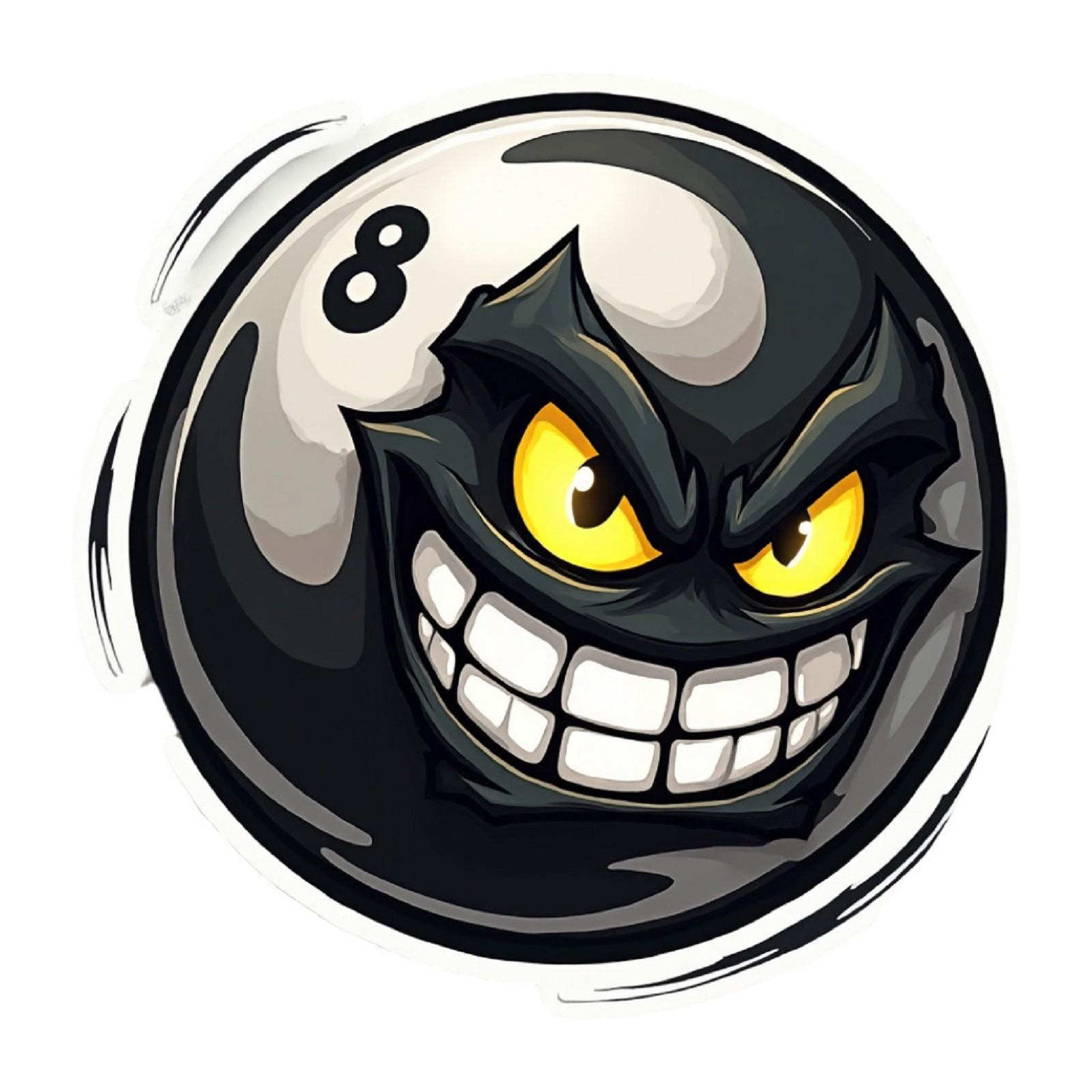 

Трендовый Крутой Злой Нет. 8 Настенных наклеек Бильярд One Size