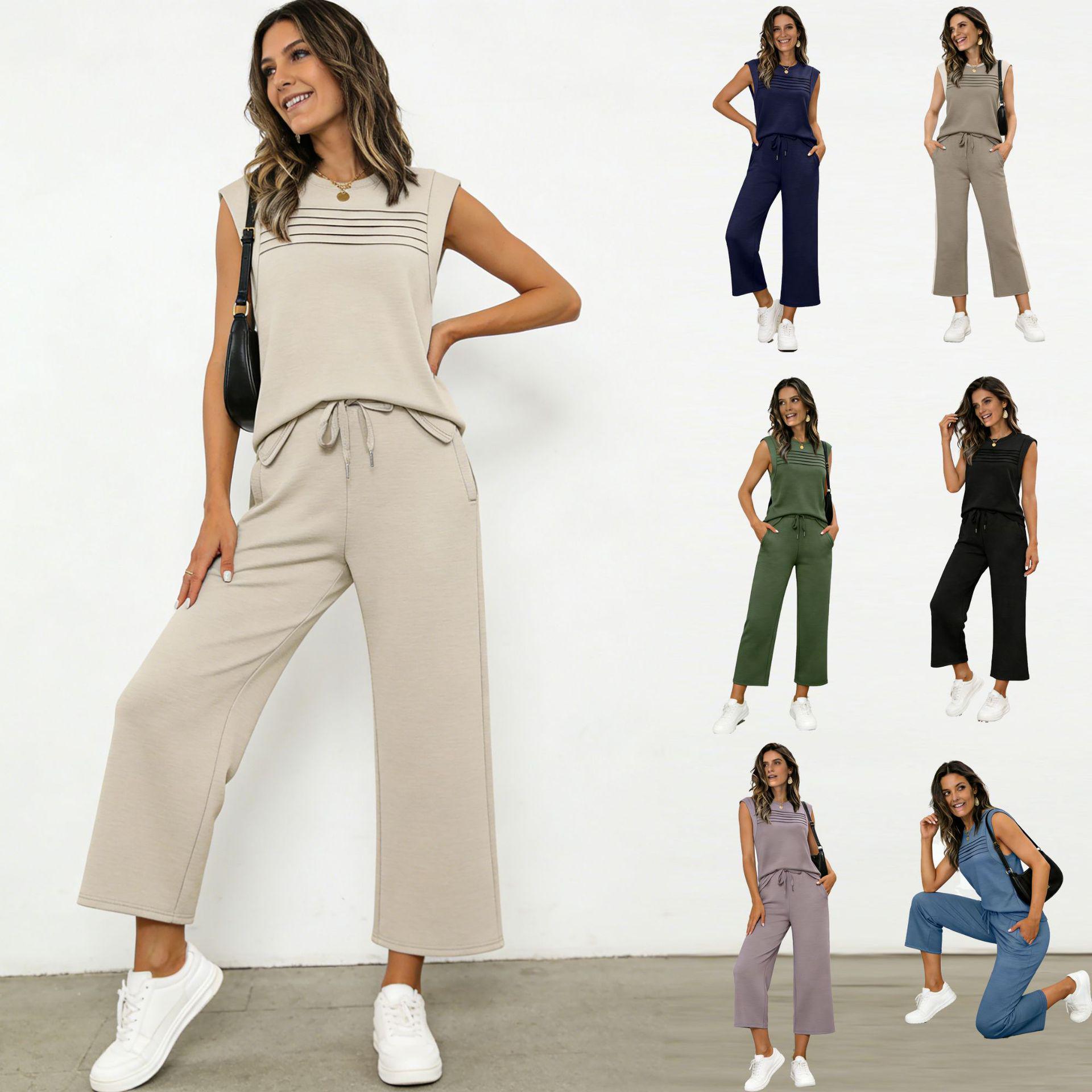 

2026 Summer Casual Sleeveless T-shirt & Pants Set 2XL