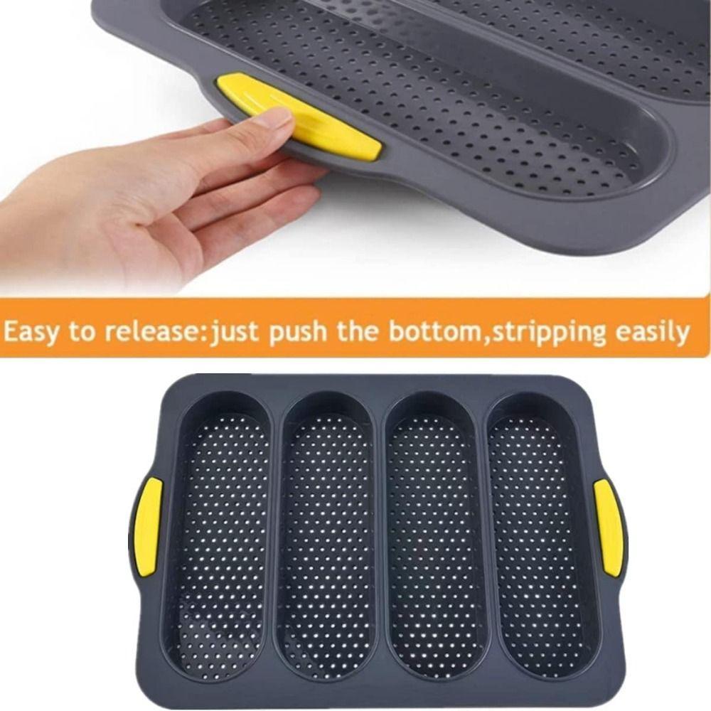 Easy Clean Baking Pan Tray Heat Resistant Bread Mold Professional Bake Mold  Hot Dog Buns