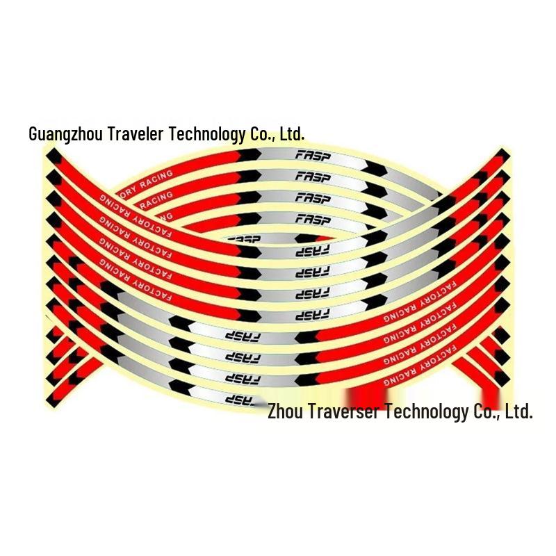 Reflecterende Velgtape 17"-18" voor Honda & Kawasaki Motorfiets- en Autovelgen
