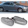 NJSBYL STS Clear Lens Side Marker Lamps Replacement for Cadilla.c STS 2005-2011 Driver Side/Passenger Side Fender Amber LED Turn Signal Lights Kits