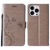 For iPhone 16 Pro Case Shockproof Butterfly Floral Leather Flip Phone Cover