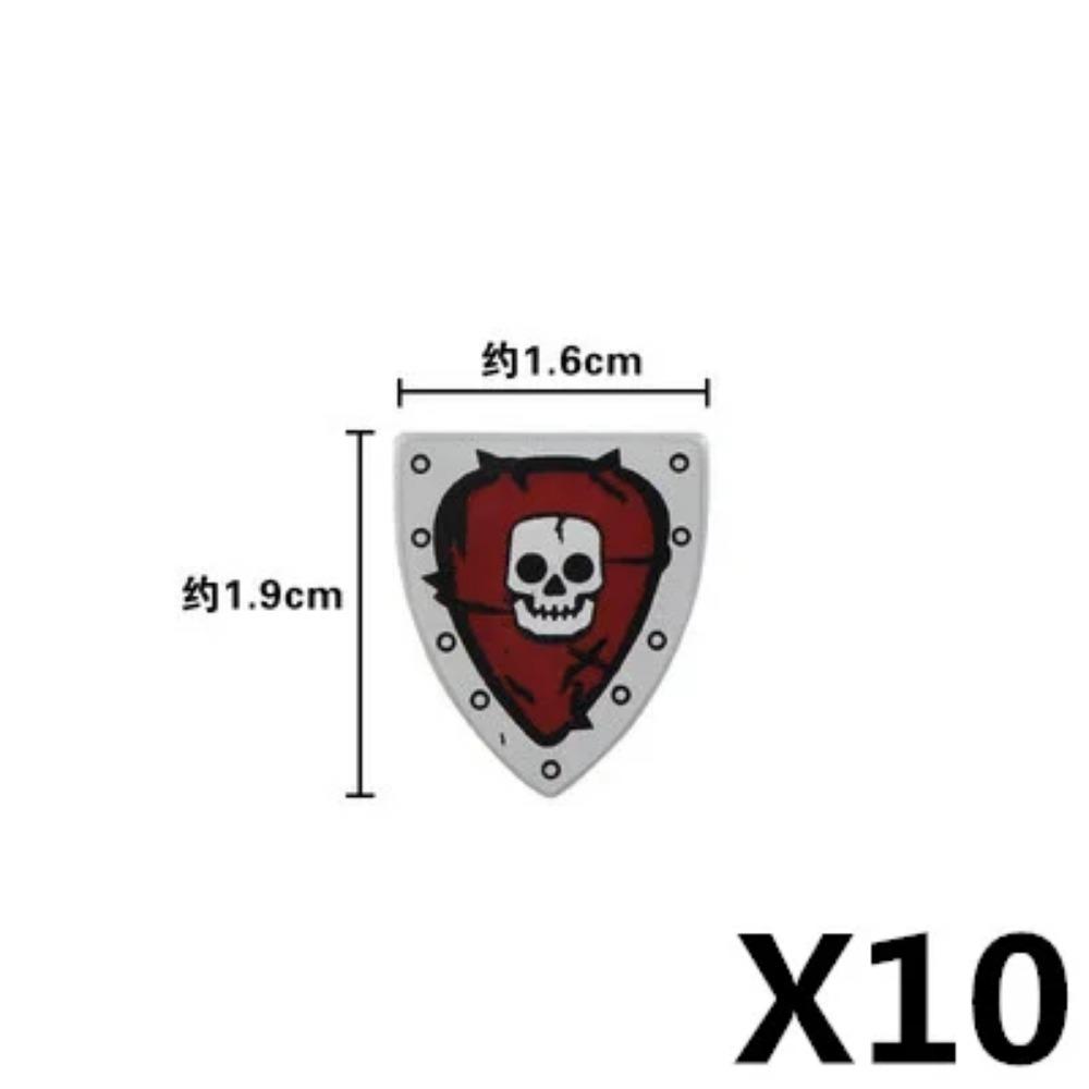 MOC Blocuri de Construcții Militare Figurine Soldați Medievali Accesorii Arme Leu Roșu Vultur Negru Cavaler Armură Scut Mini Cărămizi