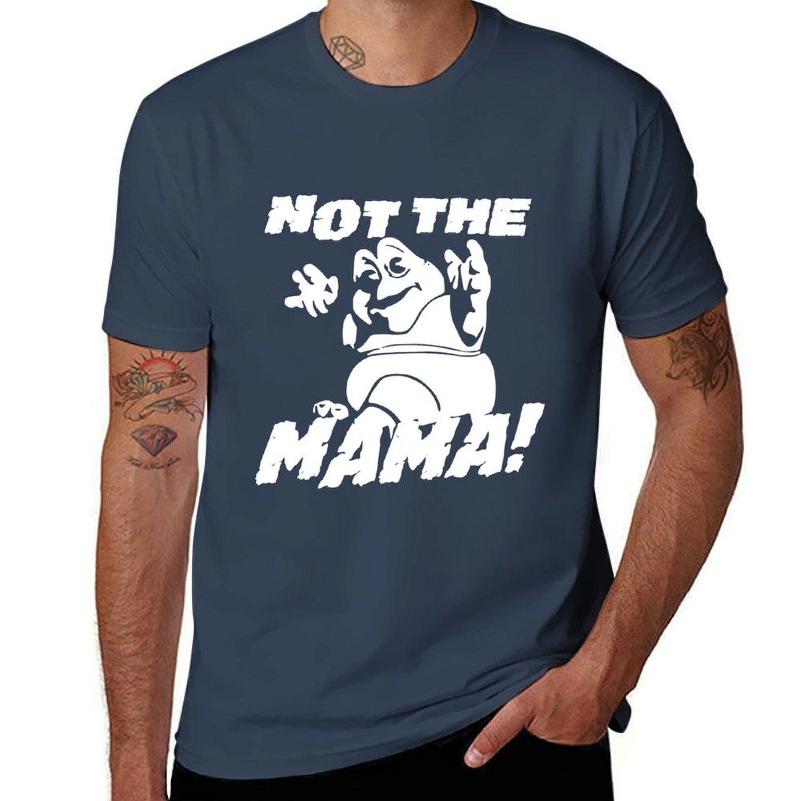 Not The Mama Fitted Tshirt Work Short Sleeve Cotton Top S
