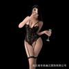 Sexy underwear lace small breasts show big free crotch straps sexy perspective onesie 