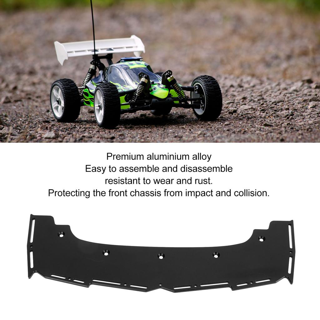 RC Car Front Bumper 11.9in Wide Aluminium Alloy High Strength Exquisite Color RC Car Protective Bar for 1Celsius7 1Celsius8