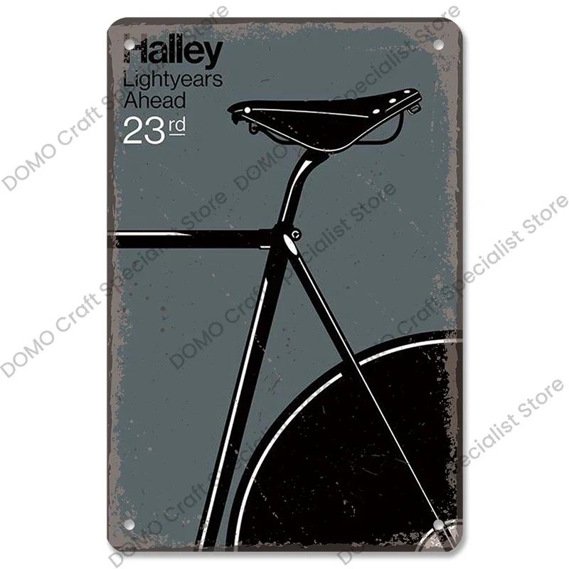 Placa de bicicleta Placa de lata de metal Ciclismo Corrida Vintage Metal Poster Wall Art Decor para Bike Club Garage Man Cave