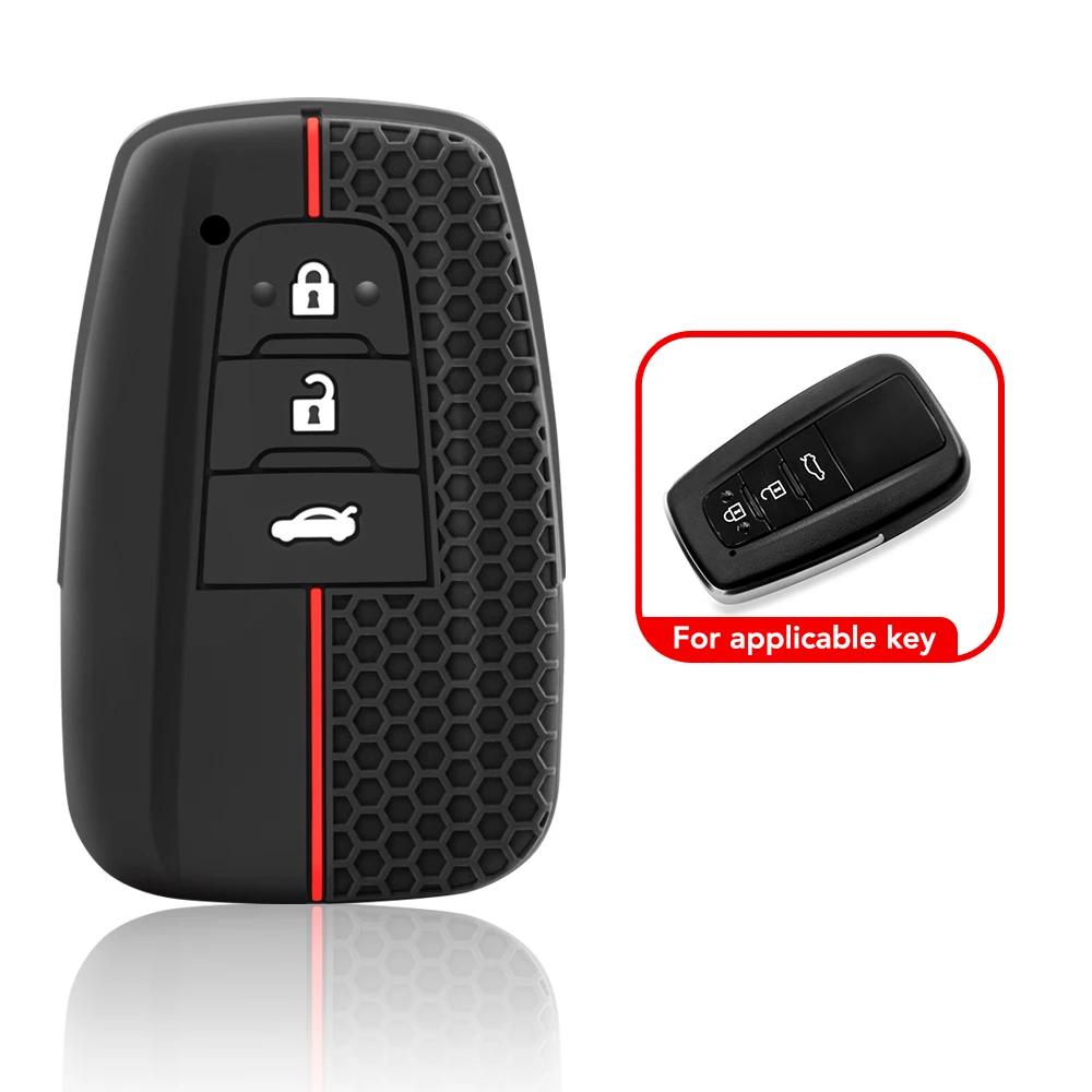 Autoschlüsseletui Schutz Silikon Schlüsselschale Abdeckung Autozubehör für Toyota Prius Camry Corolla C-HR CHR RAV4 Prado 2018 2022