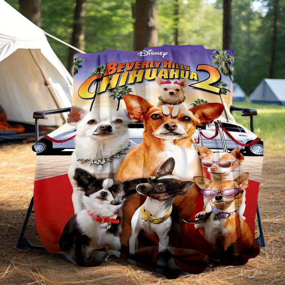 1pc, Disney Beverly Hills Chihuahua Themed Blanket Soft and Cozy Seasonal Throw Blanket for Outdoor, Living Room, Outdoor Blankets, Travel, Camping