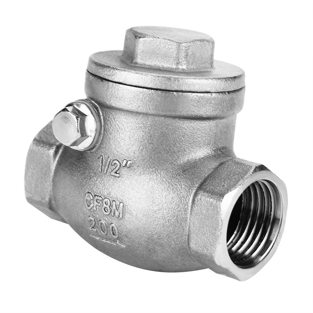 12" DN15 Stainless Steel One Way Swing Check Valve Female Thread WOG 200PSI