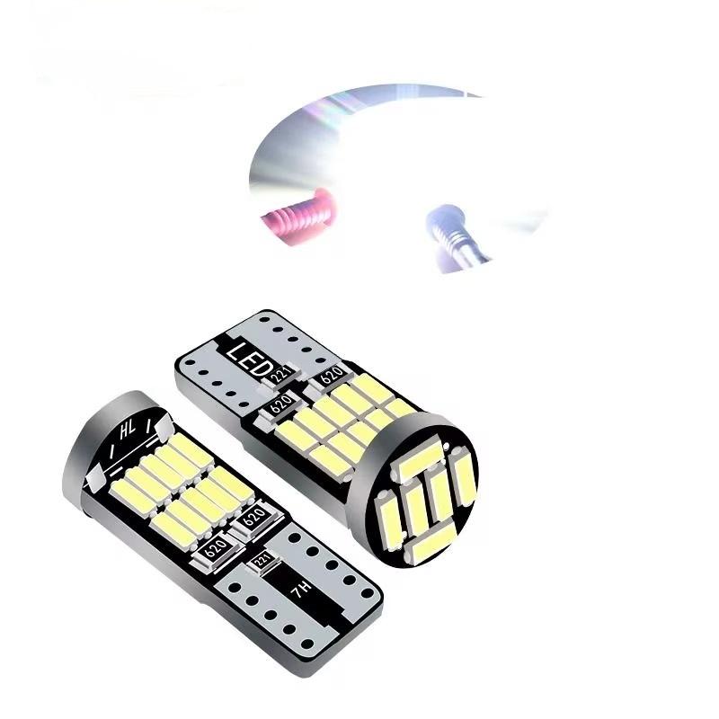 2Pcs T10 W5W 194 Led Bulb Canbus 12V 4014-26Smd 6500K Bright White Car Interior Dome Door Turnk License Plate Lights