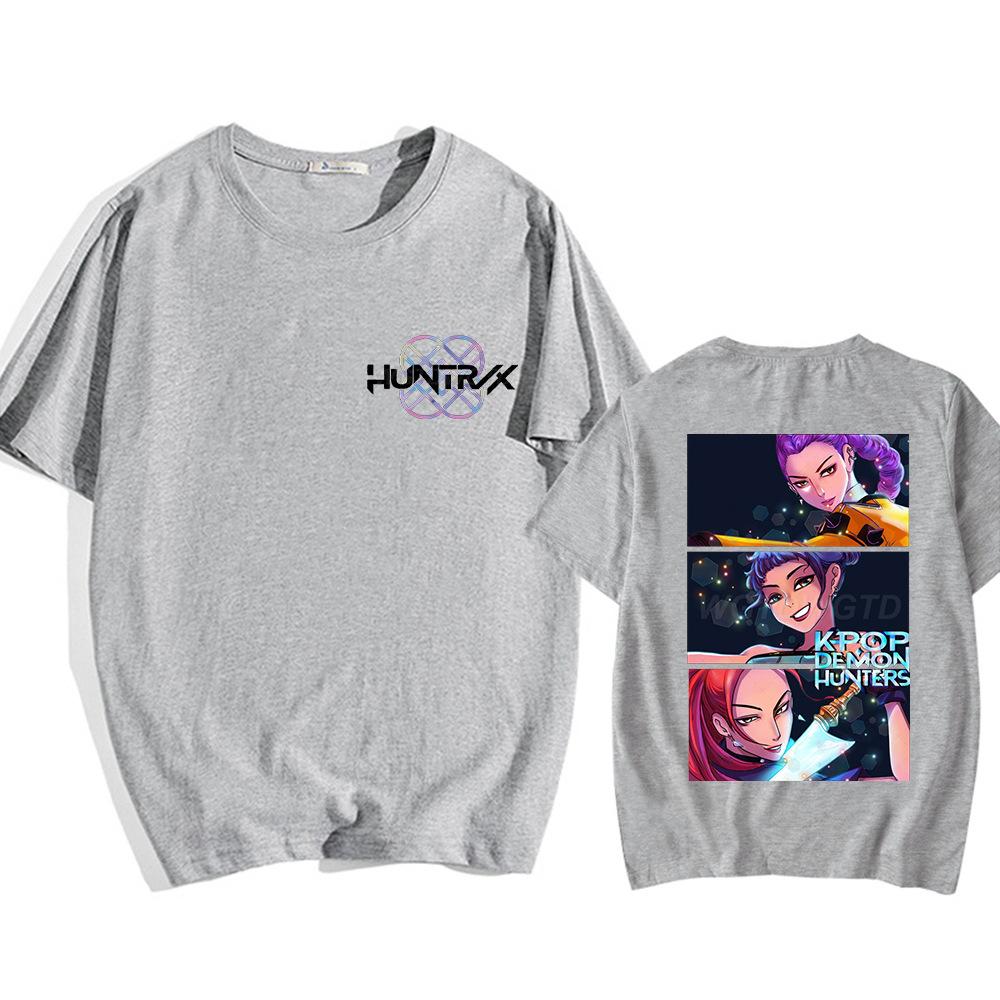 Unisex T-shirts KPop Demon Hunters Printed Round Neck Short Sleeved T-shirt Top