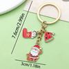 Exquisite Christmas Keychain: Santa, Reindeer, Gift Box, and Bell Ornaments Pendant