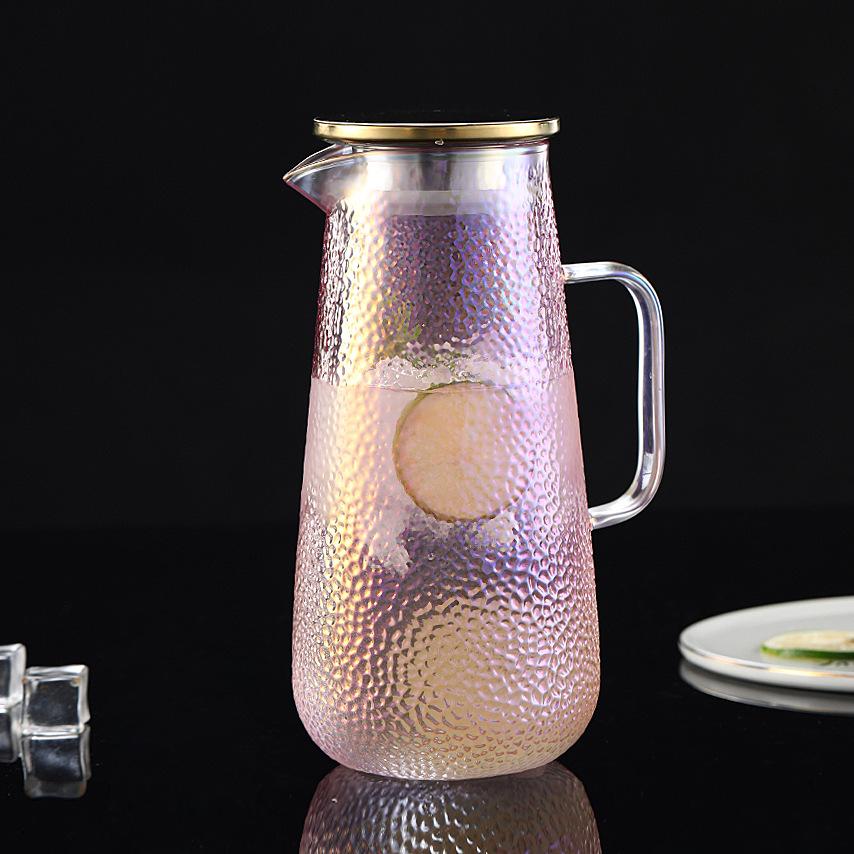 Electroplated Colorful Glass Pot Heat Resistant Glass Teapot for Tea In a Cup Teapot With Infuser Kettle Pu Erh Gaiwan Set Pots
