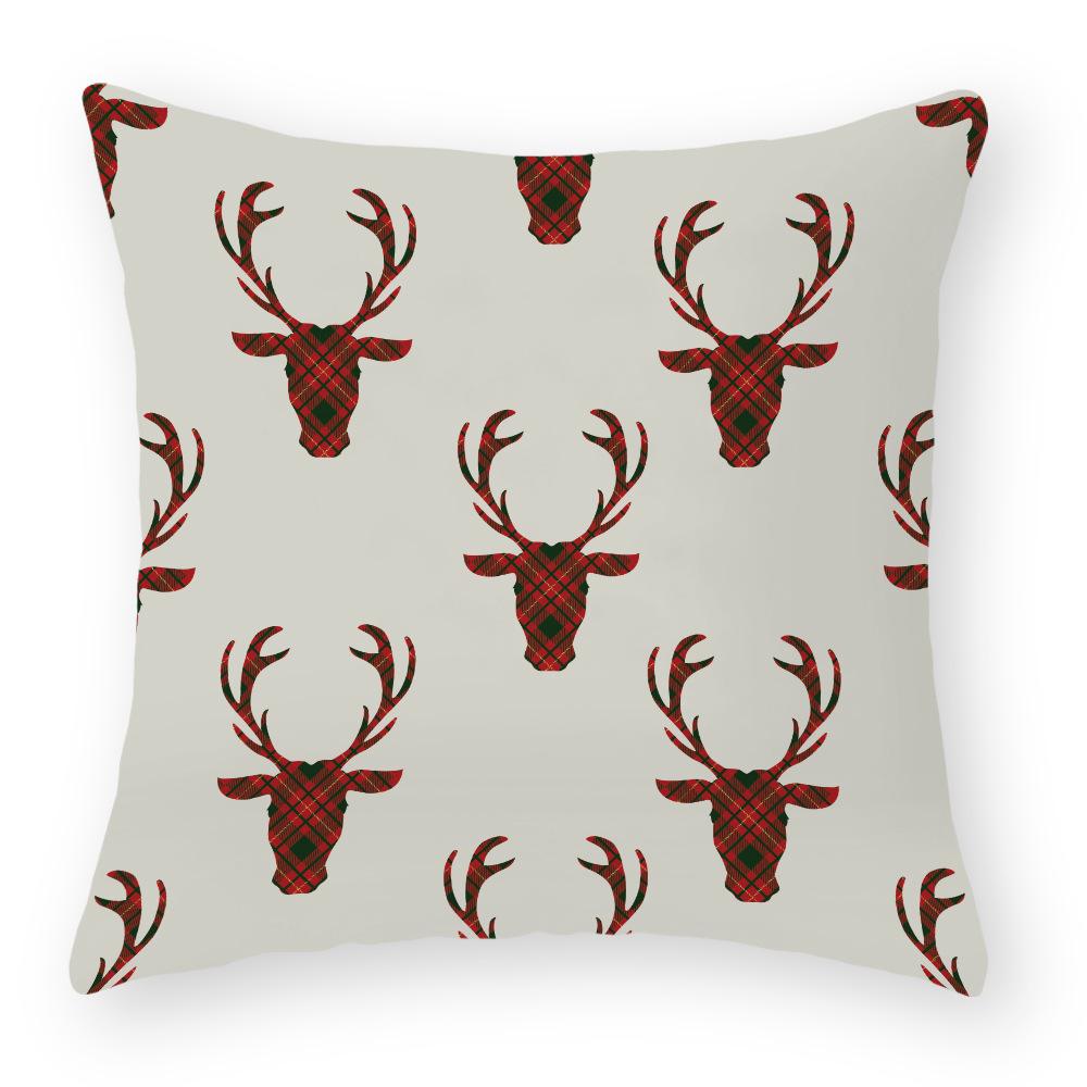 Kissenbezug aus Baumwolle und Leinen Weihnachtskissenbezug Nachttischkissenbezug Feiertagskissenbezug