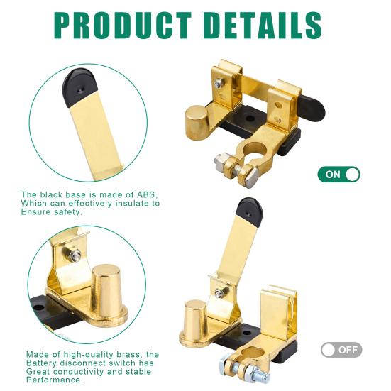Batterie-Trennschalter, hervorragende Leitfähigkeit, stabil, sicher zu verwenden, universelle Passform, für Wohnmobil, LKW, Boot, Batterie-Trennschalter, Ersatz