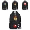 Mochila Roblox em Tecido Oxford Estampado Com Design Único de Corrente Para Estudantes