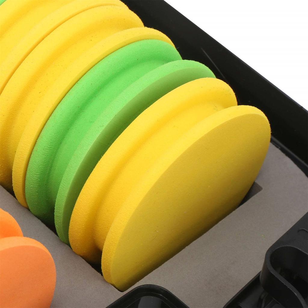 24Pcs Round Fishing Line Foam Spools Winding Board with Fishing Tackle Box Fishing Line Holders Storage Organizer