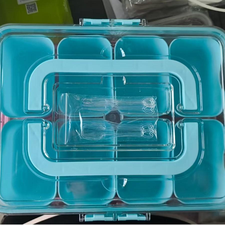 Airtight 8-Compartment Seasoning Box with Lid for Kitchen and Refrigerator Storage