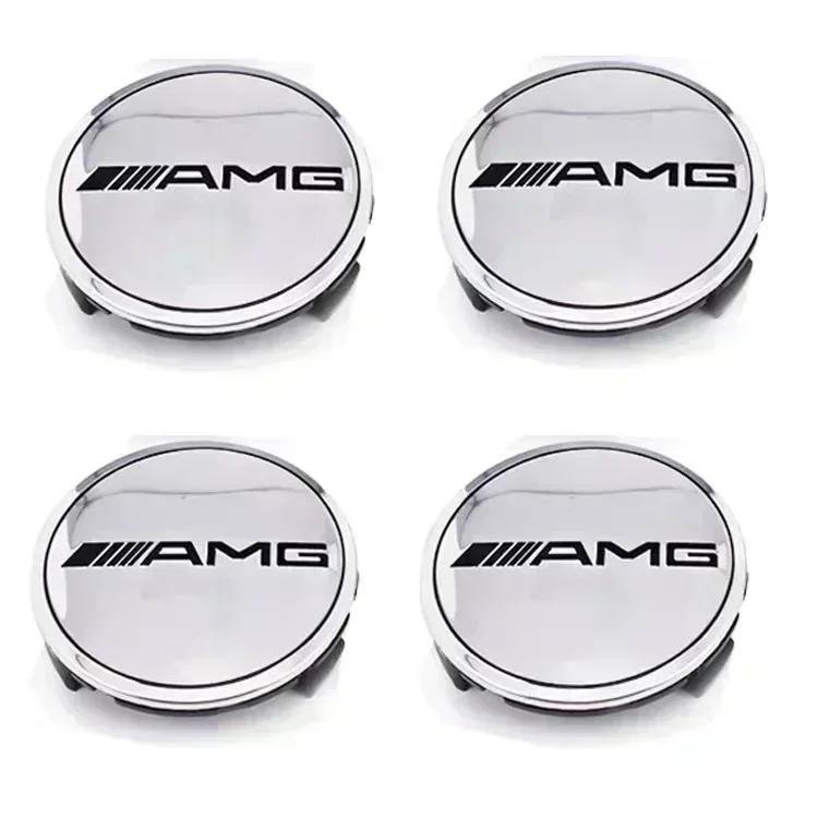 

4pcs 75mm AMG Emblem Car Wheel Center Cover Hub Cap Badge For Mercedes benz A B C E G CLA GLK CLASS W221 W212 W176 W205 W177