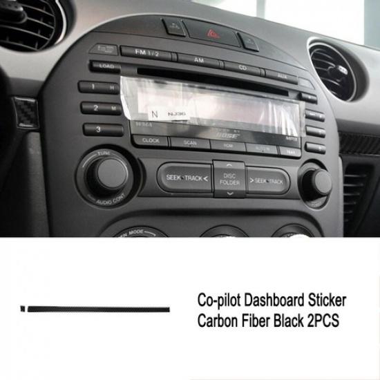 Bright Carbon Fiber Car Front Dashboard Panel Strip For Mazda MX-5 Miata 09-15