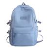 Backpack Female Junior Senior High School Student Schoolbag Solid Color Large Capacity Backpack