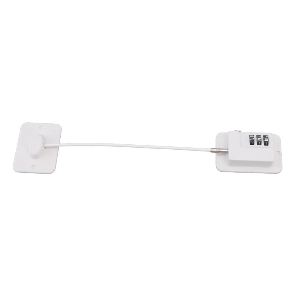 Window Cable Lock Password Unlocking Stable Childproofing Refrigerator Lock with Mounting Screws