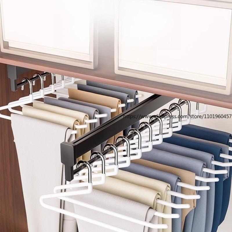 Goose-shaped Pants Hanger Multi-functional Stainless Steel Pants Rack Non-marking Pants Holder for Home Wardrobe