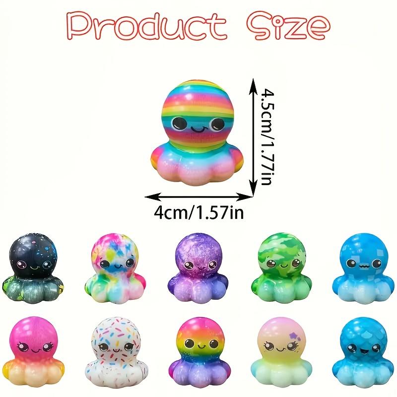 12Pcs Cute Soft Toys With Slow Rebound Effect,Multi-Piece Assembly Stress-Relieving Toy Set,Animal Asoro Octopus Soft Rubber Toy