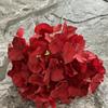 Bladlös Design Hortensia Blomma 45CM Storlek Ulltyg Konstgjord Blomma Femhövdad Broderad Boll Femhövdad Hortensia