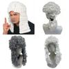 Fancy Dress Baroque Judges Wig Curly Hairpiece Judge'S Hat Prop Dress Up Nobles Cosplay Wig  Unisex