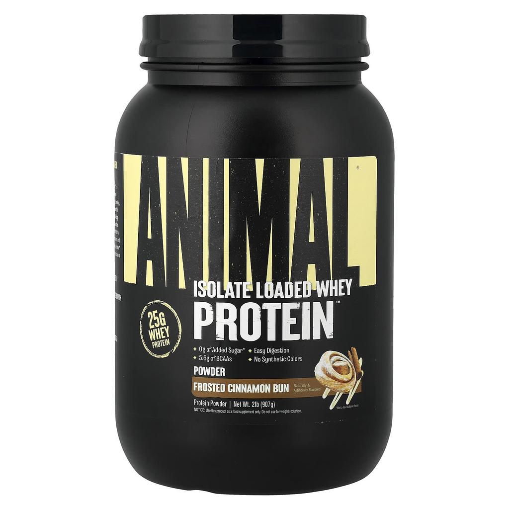 Animal, Isolate Loaded Whey Protein™ Powder, Frosted Cinnamon Buns, 2 lb (907 g)
