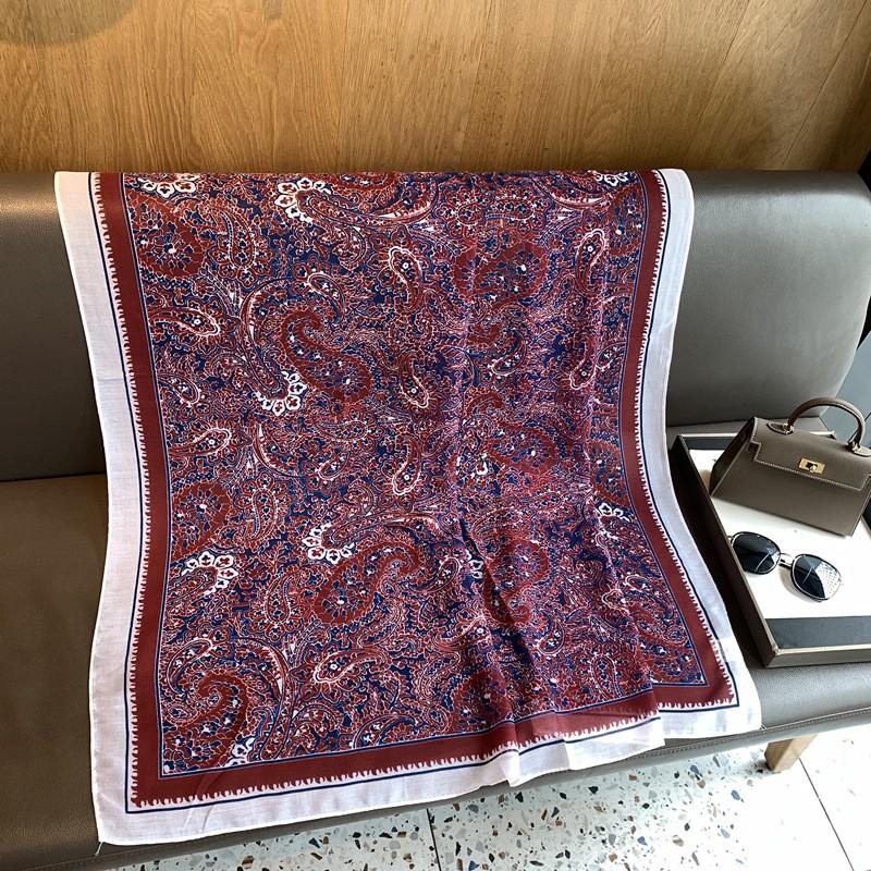 Elegant Square Scarf Women Lightweight Cotton Wrap Shawl UV Protection Stylish Boho Fall Winter
