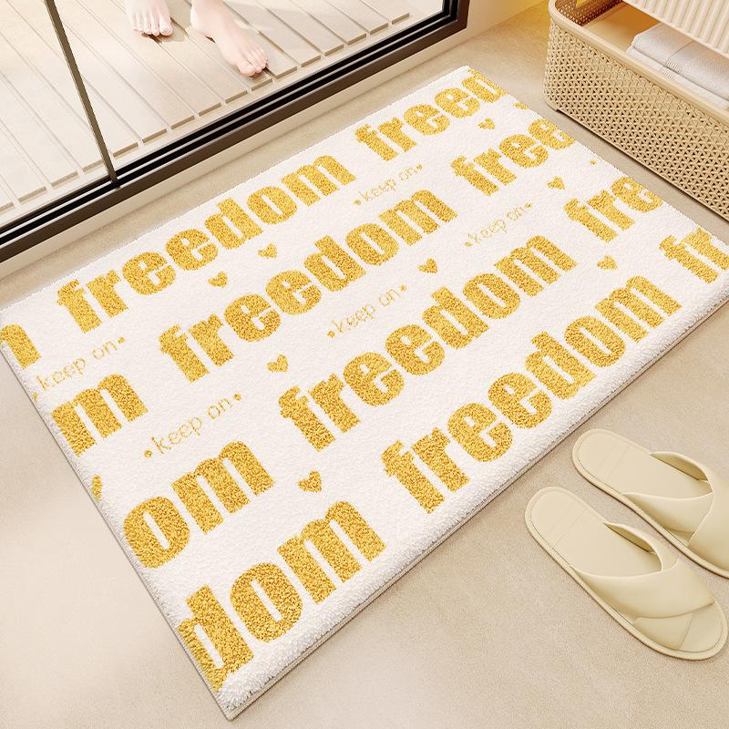 Absorbent Monster Bathroom Floor Mat Bathroom Floor Mat Imitation Cashmere Door Mat Non-slip Mat Household Bedroom Carpet Door Mat