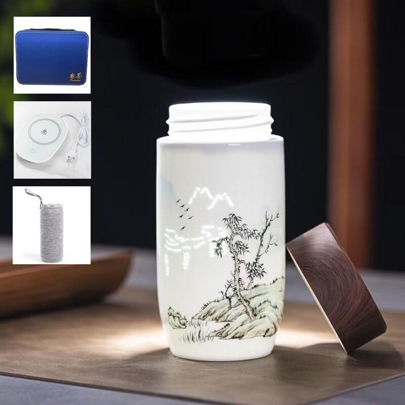 

Jingdezhen Ceramic Smart Insulated Tea Cup Set