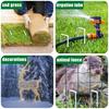 Landscaping Supplies U-Shaped Ground Pegs Heavy Duty Steel Garden Pins Galvanized Durable Landscape Staples Garden Tools