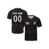 Custom Football Team Shirt with Logo Name Number Personalized Black Soccer Jerseys Football Training Tee for Men Kids Women Fan