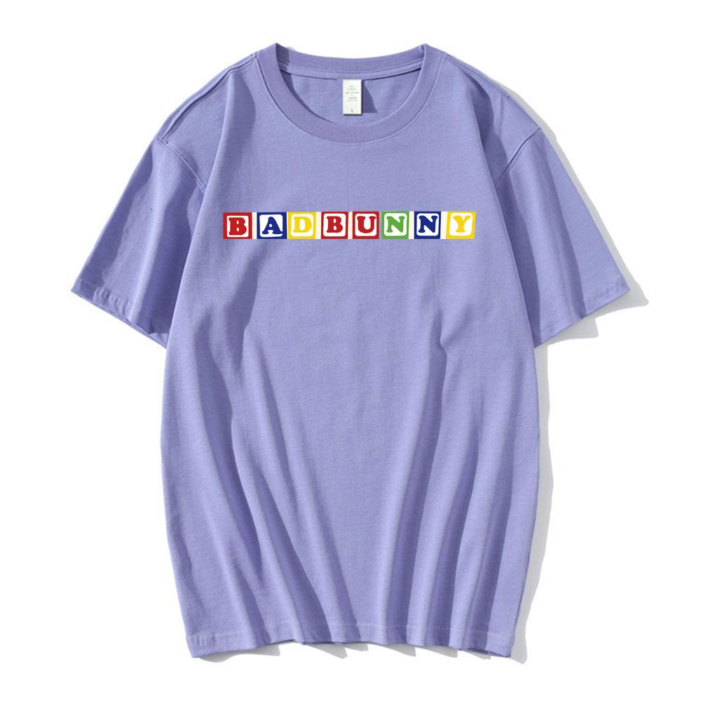 Bad Bunny Same Paragraph Graphics T Shirt Unisex Hip Hop Rapper Music Album Print Short Sleeve T-shirts Oversized Men Streetwear