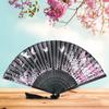Bamboo Japanese Silk Floral with Fan for Fireworks Japanese Gift [boshiho] Fan, Style, Summer, Stylish, Pattern, Case, Kimono, Festivals, Displays,